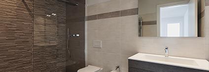 Modernes Badezimmer mit Dusche